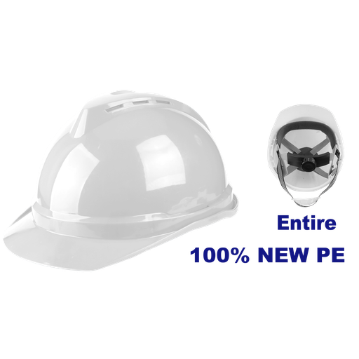 [52 ET ESHT0221] CASCO DE SEGURIDAD INDUSTRIAL PE COLOR BLANCO - EMTOP