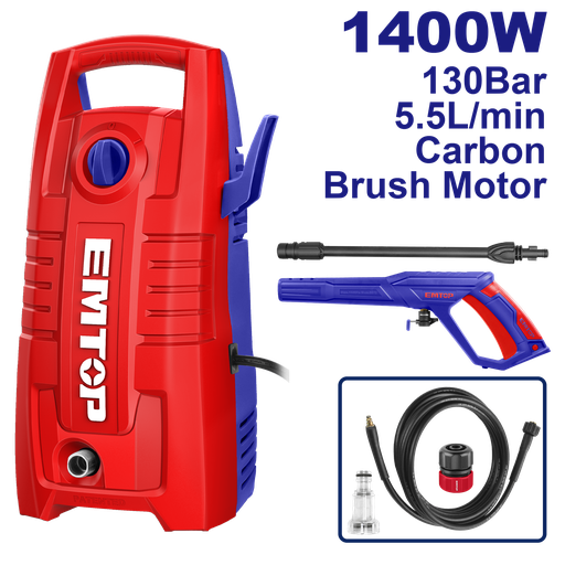 [52 ET ULHPW1401] HIDROLAVADORA DE ALTA PRESION 1400W 1900PSI USO AGRICOLA IVA CERO - EMTOP