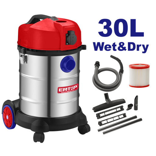 [52 ET ULVCR1401] ASPIRADORA INDUSTRIAL SECO MOJADO 30L 1400W - EMTOP